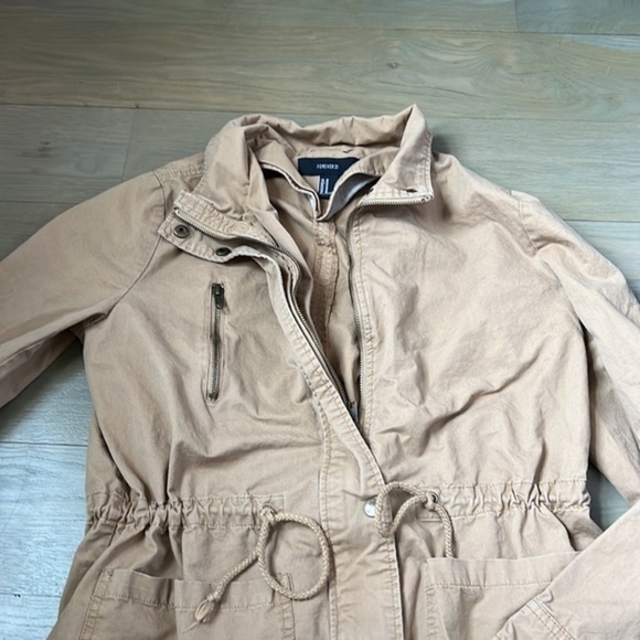 Forever 21 Rust Colored Windbreaker Jacket 100% Cotton - Picture 4 of 5